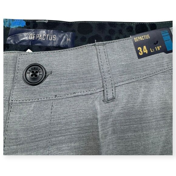 Depactus RounDepactus Roundhouse Board Shorts Waist 34” Gray 4 Way Stretch Beach - Picture 5 of 8